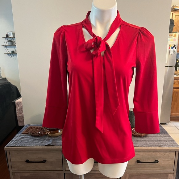 Worthington‎ red work blouse - Picture 1 of 3